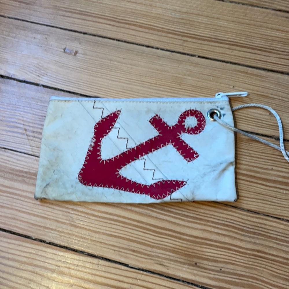 Seabags Wristlet with Red Anchor.
